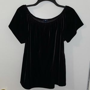 GAP velvet black top